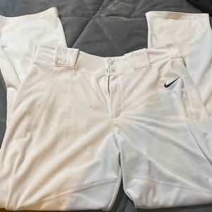 White Nike BSBL Baseball Pants